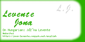 levente jona business card